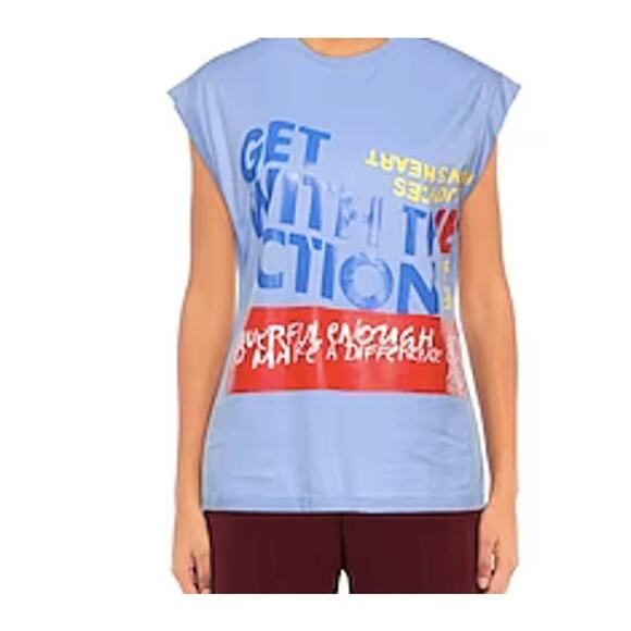 Chloé Corita Kent Graphic print Cotton jersey Tee Tender Blue - Picture 1 of 7